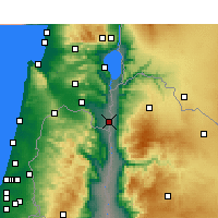 Nearby Forecast Locations - Kfar Ruppin - Harita
