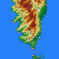 Nearby Forecast Locations - Aullène - Harita