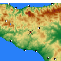 Nearby Forecast Locations - Caltanissetta - Harita
