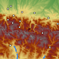 Nearby Forecast Locations - Bagnères-de-Luchon - Harita