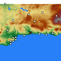 Nearby Forecast Locations - Vélez-Málaga - Harita