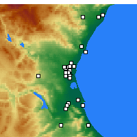Nearby Forecast Locations - Quart de Poblet - Harita