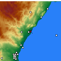 Nearby Forecast Locations - Benicàssim - Harita