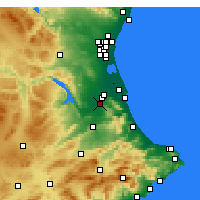 Nearby Forecast Locations - Carcaixent - Harita