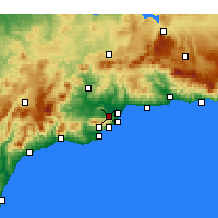 Nearby Forecast Locations - Alhaurín de la Torre - Harita