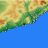 Nearby Forecast Locations - Sant Pere de Ribes - Harita
