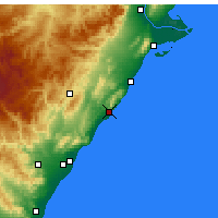 Nearby Forecast Locations - Alcossebre - Harita