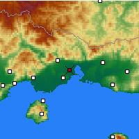 Nearby Forecast Locations - Vistonida - Harita