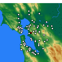 Nearby Forecast Locations - Berkeley - Harita