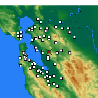 Nearby Forecast Locations - Castro Valley - Harita