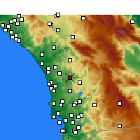 Nearby Forecast Locations - Escondido - Harita