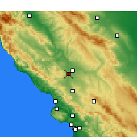 Nearby Forecast Locations - Paso Robles - Harita