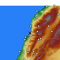 Nearby Forecast Locations - Jounieh - Harita