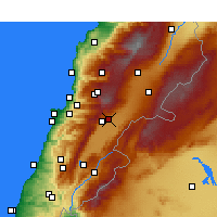 Nearby Forecast Locations - Zahle - Harita