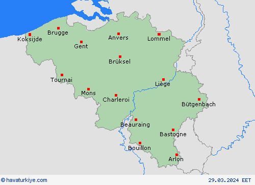  Belçika Avrupa Tahmin Haritaları