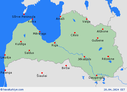  Letonya Avrupa Tahmin Haritaları