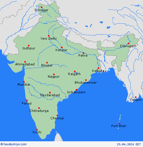  Hindistan Asya Tahmin Haritaları