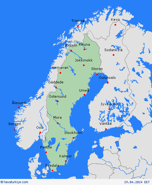  İsveç Avrupa Tahmin Haritaları