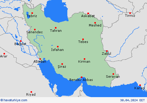  İran Asya Tahmin Haritaları