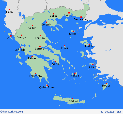  Yunanistan Avrupa Tahmin Haritaları