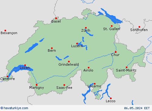  İsviçre Avrupa Tahmin Haritaları
