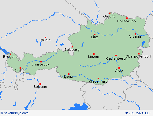  Avusturya Avrupa Tahmin Haritaları