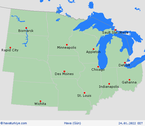 genel açıklama  Kuzey Amerika Tahmin Haritaları