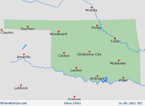 genel açıklama Oklahoma Kuzey Amerika Tahmin Haritaları