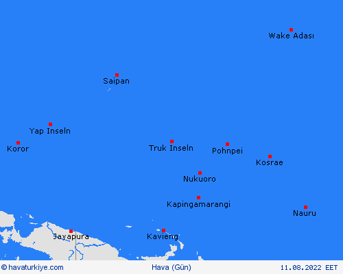 genel açıklama Wake Adası Okyanusya Tahmin Haritaları
