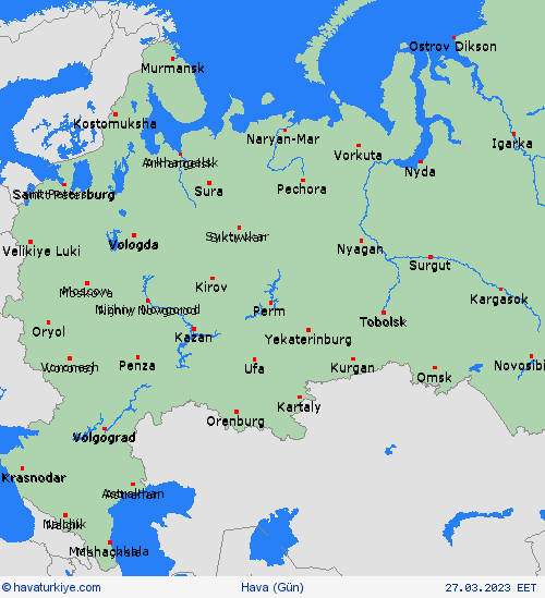 genel açıklama Rusya Avrupa Tahmin Haritaları