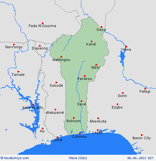 genel açıklama Benin Afrika Tahmin Haritaları