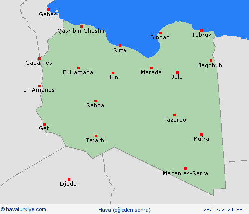 genel açıklama Libya Afrika Tahmin Haritaları