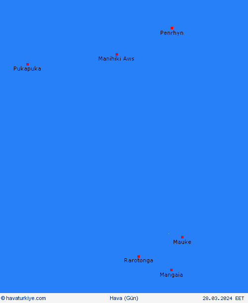 genel açıklama Cook Adaları Okyanusya Tahmin Haritaları