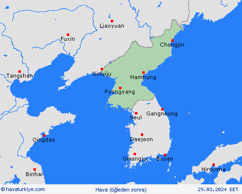 genel açıklama Kuzey Kore Asya Tahmin Haritaları