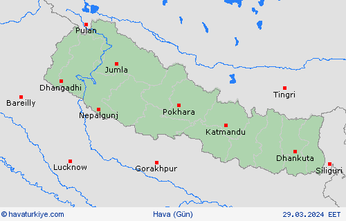 genel açıklama Nepal Asya Tahmin Haritaları