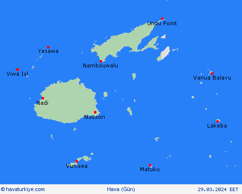 genel açıklama Fiji Okyanusya Tahmin Haritaları
