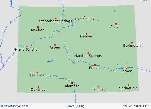 genel açıklama Colorado Kuzey Amerika Tahmin Haritaları