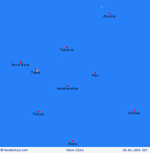 genel açıklama Fransız Polinezyası Okyanusya Tahmin Haritaları