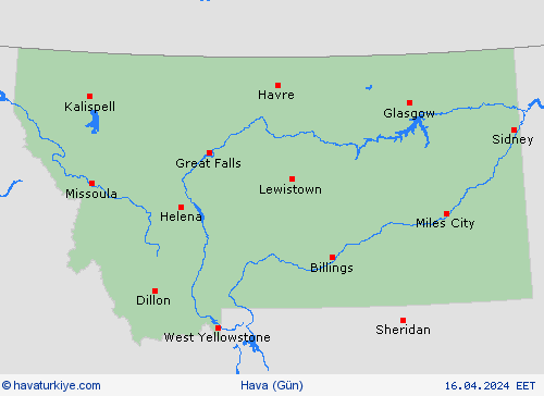 genel açıklama Montana Kuzey Amerika Tahmin Haritaları