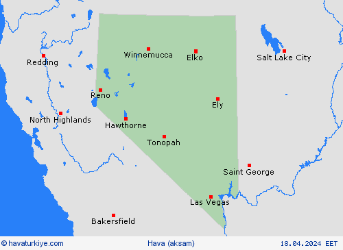 genel açıklama Nevada Kuzey Amerika Tahmin Haritaları