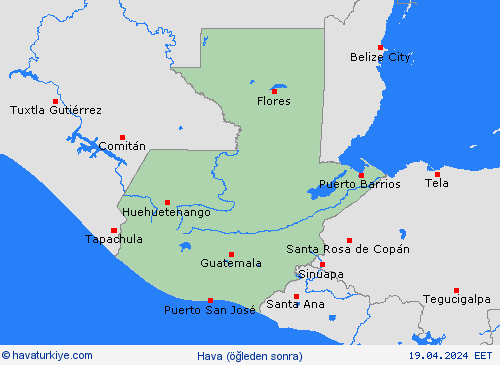 genel açıklama Guatemala Orta Amerika Tahmin Haritaları