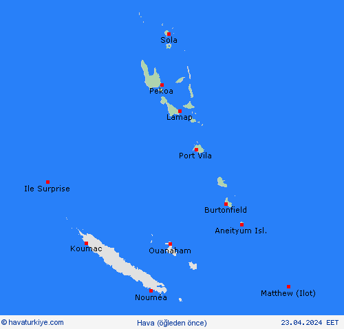 genel açıklama Vanuatu Okyanusya Tahmin Haritaları
