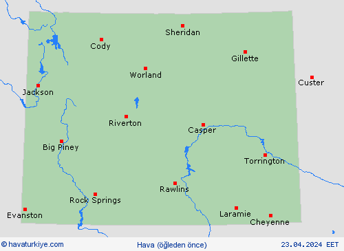 genel açıklama Wyoming Kuzey Amerika Tahmin Haritaları