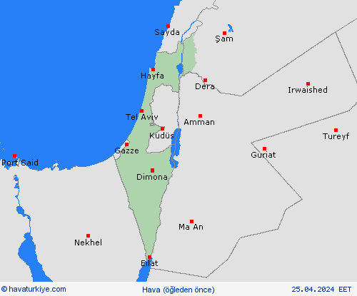 genel açıklama İsrail Asya Tahmin Haritaları