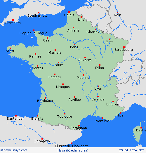 genel açıklama Fransa Avrupa Tahmin Haritaları