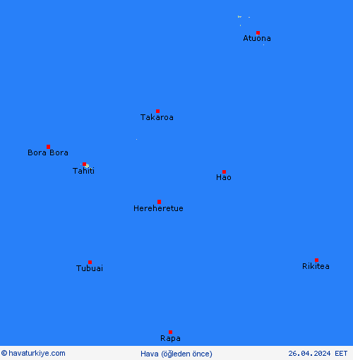 genel açıklama Fransız Polinezyası Okyanusya Tahmin Haritaları