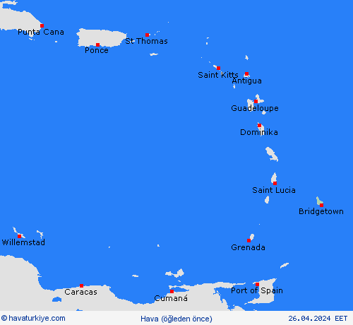 genel açıklama Barbados Güney Amerika Tahmin Haritaları
