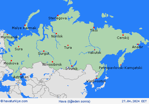 genel açıklama Rusya Avrupa Tahmin Haritaları