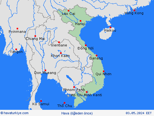 genel açıklama Vietnam Asya Tahmin Haritaları