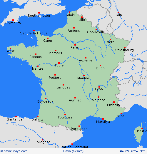 genel açıklama Fransa Avrupa Tahmin Haritaları